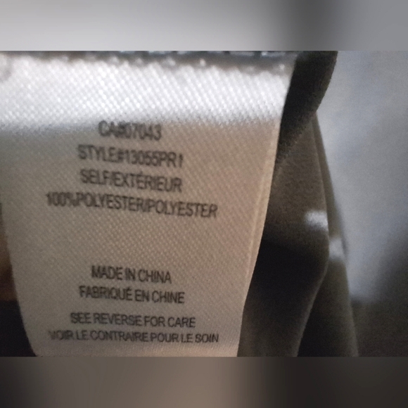 Anthropologie Daniel Rainn Large Grey sheer black velvet button longsleeve shirt - Picture 4 of 7